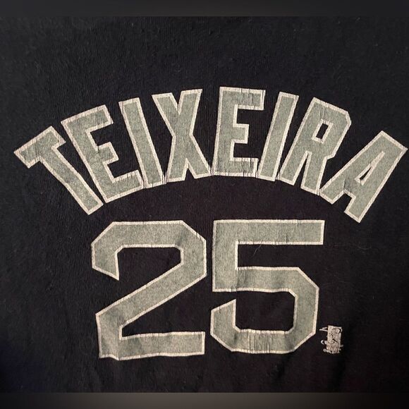 New York Yankees Mark Teixeira Women’s Short Sleeve Tee Shirt Size Large - Picture 5 of 6